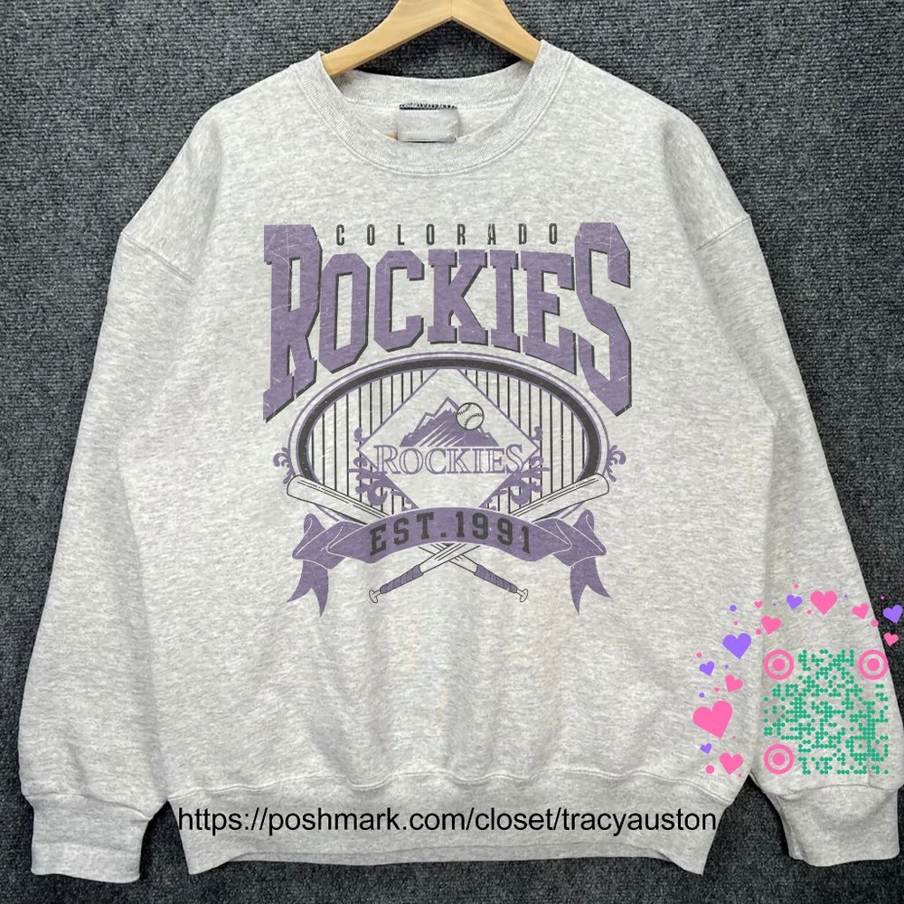 Vintage Colorado Rockies Baseball Sweatshirt Retro MLB Rockies Unisex Shirt tee